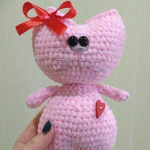 Kitty heart amigurumi pattern