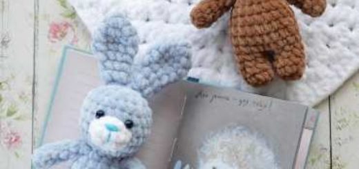 Crochet bear and bunny amigurumi