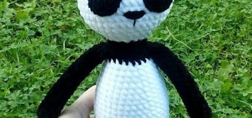 Panda amigurumi crochet toy