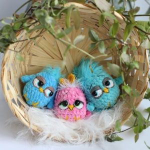 Crochet plush bird