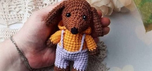 Amigurumi dachshund dog