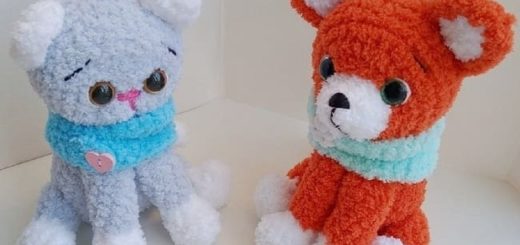 Amigurumi fox and cat
