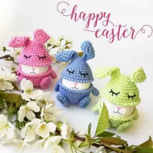Crochet Easter bunny egg cozy