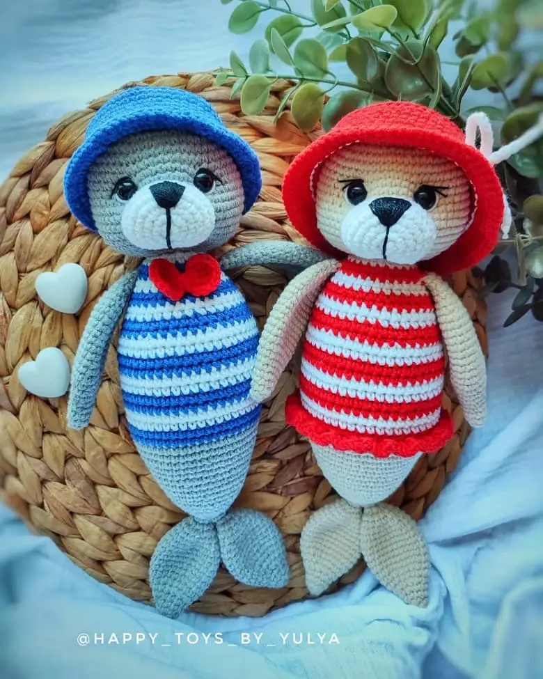 Crochet fur seal free amigurumi pattern