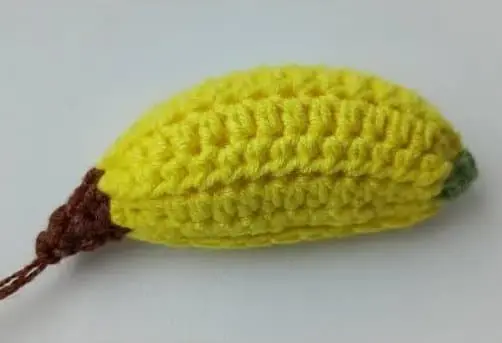 Crochet banana keychain Crochet banana keychain