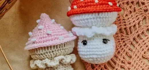 Crochet fly agaric mushroom