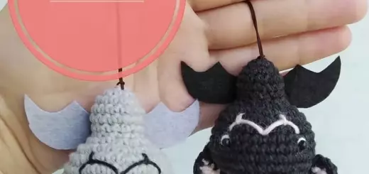 Crochet Halloween bat