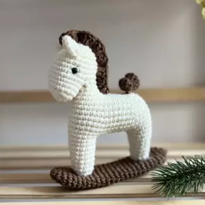 Crochet rocking horse