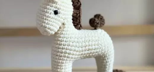 Crochet rocking horse