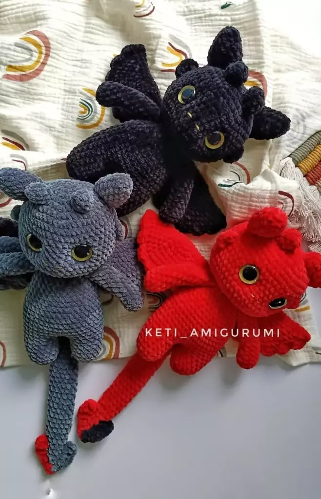 Amigurumi Toothless dragon
