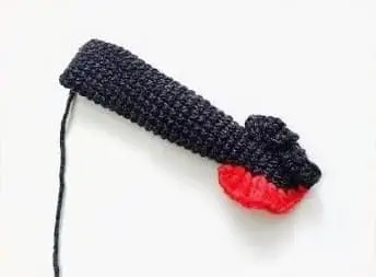 Crochet dragon tail