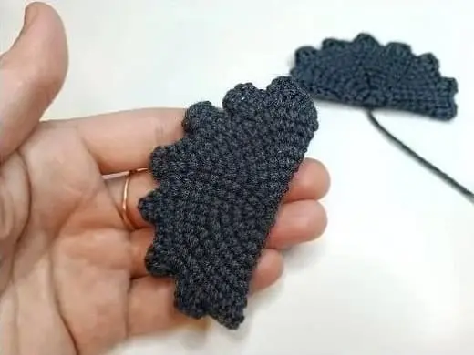 Crochet dragon wings
