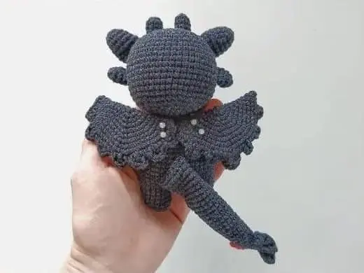 Crochet Toothless dragon wings