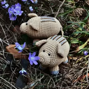Crochet wild boar baby pattern