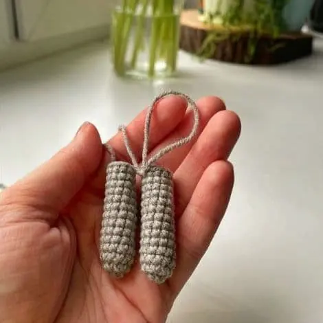 Crochet bunny legs