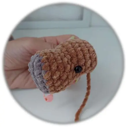 Crochet capybara eyes