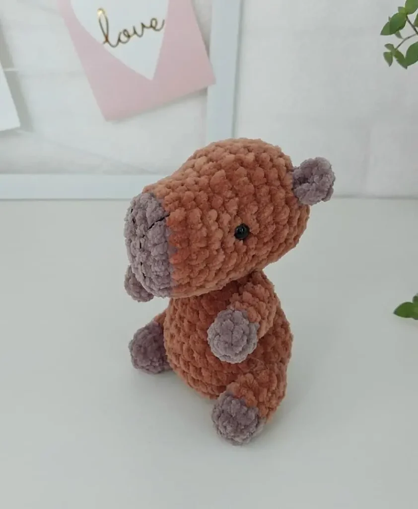 Crochet plush capybara