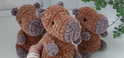 Plush capybara amigurumi