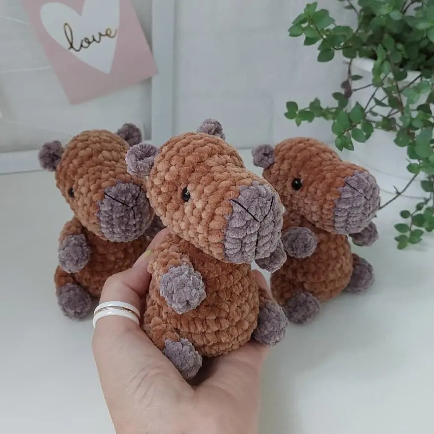 Plush capybara amigurumi